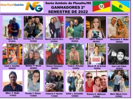 Ganhadores da Nota Fiscal Gaúcha do 2° semestre de 2022