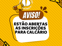 Aberta as inscrições!!!