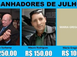 NFG ganhadores de julho