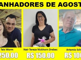 NFG ganhadores de Agosto