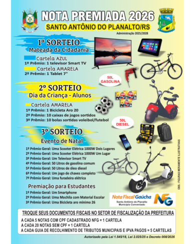 Setor Fiscal lança o Programa Nota Premiada 2026