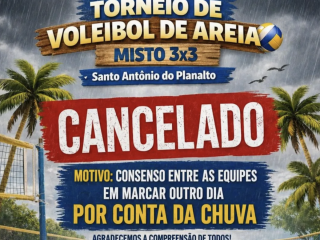 Torneio de Voleibol de Areia Misto 3×3 é cancelado