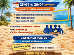Vem aí o Torneio de Voleibol de Areia Misto 3×3!