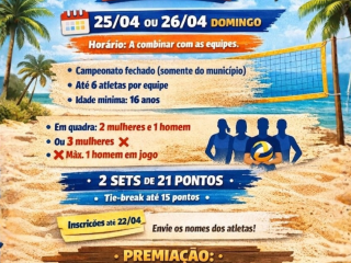 Vem aí o Torneio de Voleibol de Areia Misto 3×3!