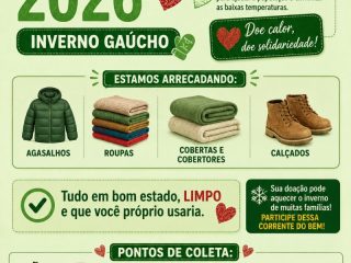 Campanha do Agasalho 2026 mobiliza comunidade em Santo Antônio do Planalto