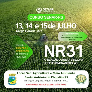 Capacitação fortalece o setor agrícola em Santo Antônio do Planalto