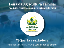 Feira da Agricultura Familiar convida comunidade a prestigiar os sabores e talentos de Santo Antônio do Planalto