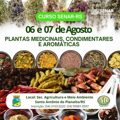 Secretaria de Agricultura abre inscrições para curso sobre plantas medicinais