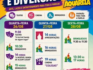Semana da Cultura e Diversão terá teatro, cinema e brinquedos gratuitos em Santo Antônio do Planalto