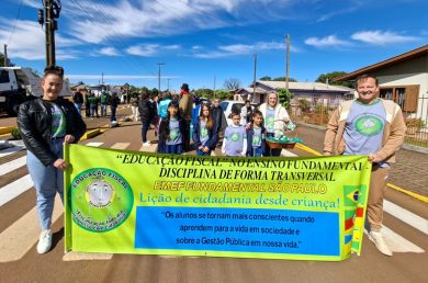 Educação Fiscal 2026 é apresentada durante Desfile Cívico em Santo Antônio do Planalto