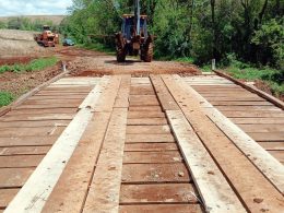 Construção da nova ponte na divisa de Santo Antônio do Planalto com Ernestina é concluída e tráfego já está liberado