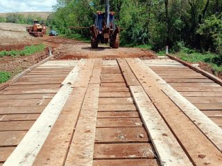 Construção da nova ponte na divisa de Santo Antônio do Planalto com Ernestina é concluída e tráfego já está liberado