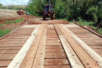 Construção da nova ponte na divisa de Santo Antônio do Planalto com Ernestina é concluída e tráfego já está liberado