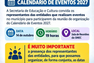 Convite: Reunião para organização do Calendário de Eventos 2027
