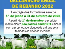 Data da declaração anual de rebanho 2022