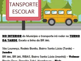 Aviso Transporte Escolar