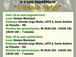 Santo Antônio do Planalto recebe a CIA de Teatro BuZum! e o seu espetáculo “O Grande Perigo”