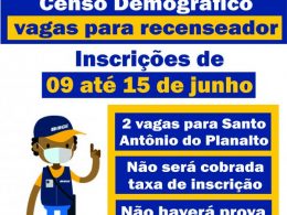 Atenção para inscrições para Seleção Censo Demográfico vagas para recenseador